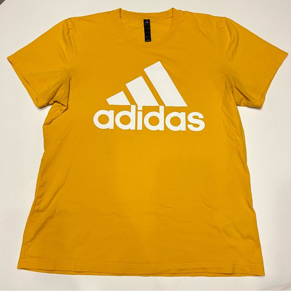 Adidas Men's Golden Yellow Tee size Large